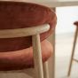 Scandi Rust-Orange Velvet Oak Bar Stool - Light Leg - Due 16th October