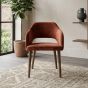 Skye Velvet Orange Rust Dining Chair