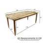 Oak Stain Scandi Mango 190cm Dining Table - In Stock