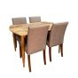 Scandi Mango 130cm Dining Table & 4 Milan Dining Chairs