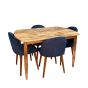 Scandi Mango 130cm Dining Table & 4 Zena Dining Chairs