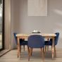 Scandi Mango 130cm Dining Table & 4 Zena Dining Chairs (2 Colours) - In Stock