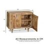 Ex Display Scandi Mango 85cm Sideboard (T520) - One Available