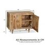 Oak Stain Scandi Mango 85cm Sideboard - Due 23rd July