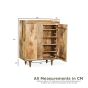 Oak Stain Scandi Mango 78cm Shoe Cupboard - Due 23rd July