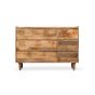 Scandi Mango 115cmn, 6 Drawer Sideboard
