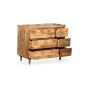 Scandi Mango 115cmn, 6 Drawer Sideboard