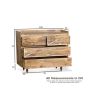 Oak Stain Scandi Mango 100cm 4 Drawer Chest - Due 23rd July