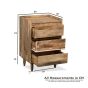 Oak Stain Scandi Mango 50cm Chest of Drawers - Due 23rd July