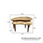 Oak Stain Scandi Mango Kidney Bean Coffee Table - Due 23rd July