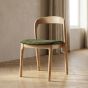 Stackable Oslo Green Velvet Light Leg Dining Chair - Due 14th September