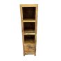 Ex Display Light Dakota Mango Wood Slim Drawer 40cm Bookcase - One Available
