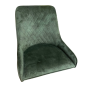 Ex Display Green Henley Velvet Leather Chair (T501)