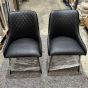 Ex Display Henley Faux Leather Dining Chair - Set of Two