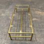 Flute Light Mango Wood Marble Top Sideboard With Optional Gold Base - One available