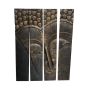 Carved Wooden Buddha Plaque 4 Pieces