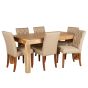 Dakota Table with 6 Milan Buttoned Chairs