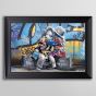 Two Children Graffiti Framed Art - In Stock