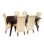 Vintage Mango 180cm Dining Table & 6 Rollback DIning Chairs