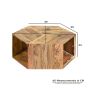 Ex Display Geo Mango Hexagon Coffee Table - One Available