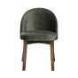 Zena CRIB5 Green Velvet Oak Chair (Dark Leg) - In Stock