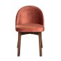 Zena CRIB5 Orange Rust Velvet Oak Chair (Dark Leg) - In Stock
