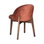 Zena CRIB5 Orange Rust Velvet Oak Chair (Dark Leg) - In Stock