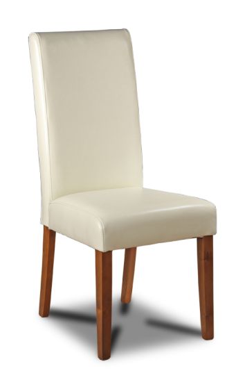 Cream Barcelona Leather Dining Chair