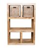 Light Mango Wood Open Bookcase