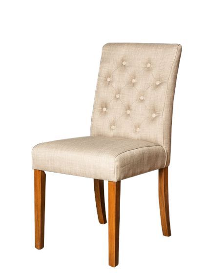 Ex Display Milan Button Fabric Dining Chair (T517) - One Available