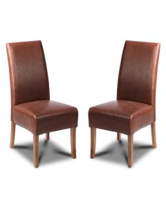 Set of 2 Antique Brown Madrid Dining Chair