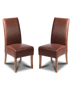 Set of 2 Antique Brown Madrid Dining Chair