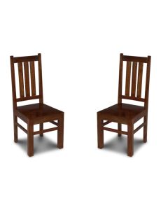 Set of 2 Mango Wood Dining Chairs - In Stock