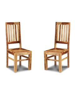 Set of 2 Light Cuba Dining Chairs