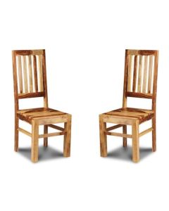 Set of 2 Cube Light Dining Chairs