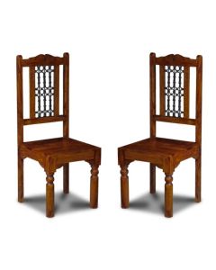 Set of 2 Jali Dining Chairs