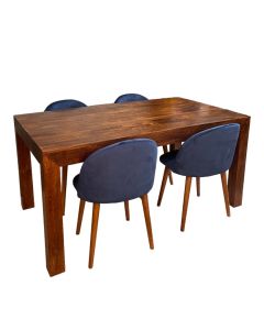 Dakota 160cm Dining Table & 4 Zena Dining Chairs