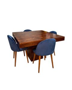 Dakota 120cm Cube Dining Table & 4 Zena Dining Chairs