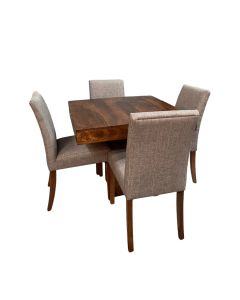 Dakota 90cm Cube Dining Table & 4 MIlan DIning Chairs