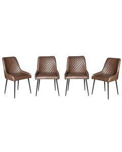 Set of 4 Henley Faux Leather Chairs