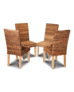 Set of 4 Light Leg Havana Rattan Dining Chairs - In Stock