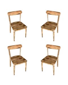 Set of 4 Scandi Mango Dining Chairs