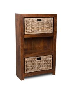 Dakota Medium Shelves with Rattan Wicker Baskets