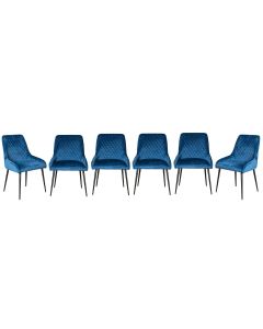 Set of 6 Henley Velvet Chairs