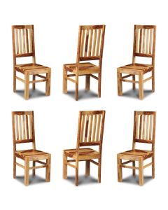 Set of 6 Jali Light Dining Chairs