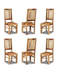 Set of 6 Cube Light Dining Chairs