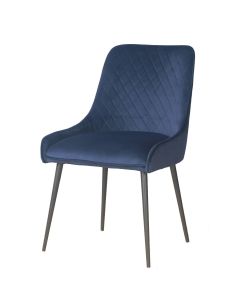 Henley Velvet Chair - Navy Blue