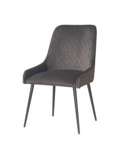 Henley Velvet Chair Dark Brown