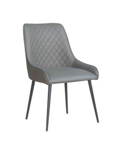 Dark Grey Henley Faux Leather Chair