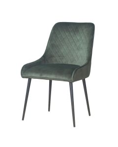 Henley Velvet Chair Dark Green